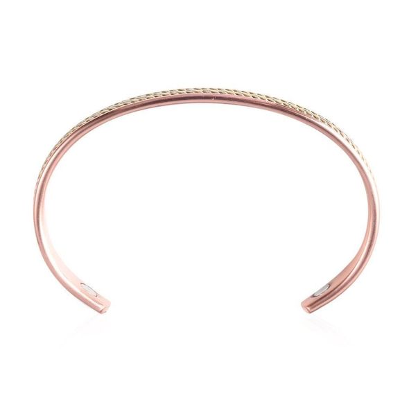Chain Pattern Adjustable Cuff Bracelet in Rosetone (6.50 In) - Picture 5 of 5